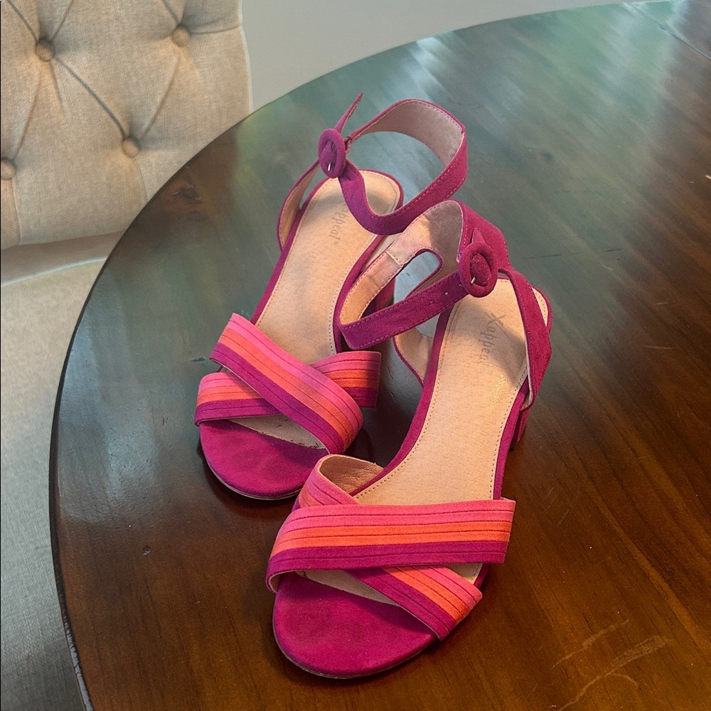 Pink and Orange Women's Sandals